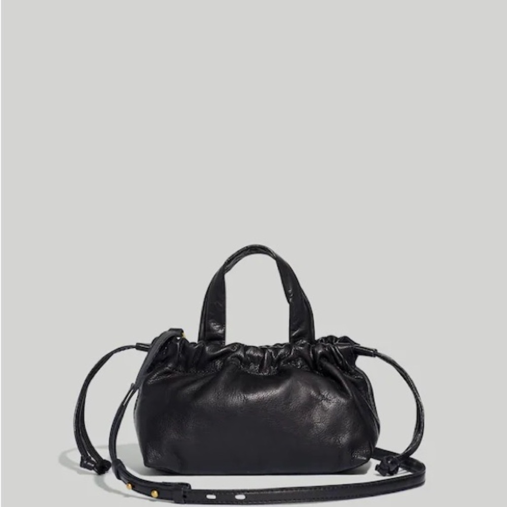 Madewell Leather Piazza Black Leather Mini Bag